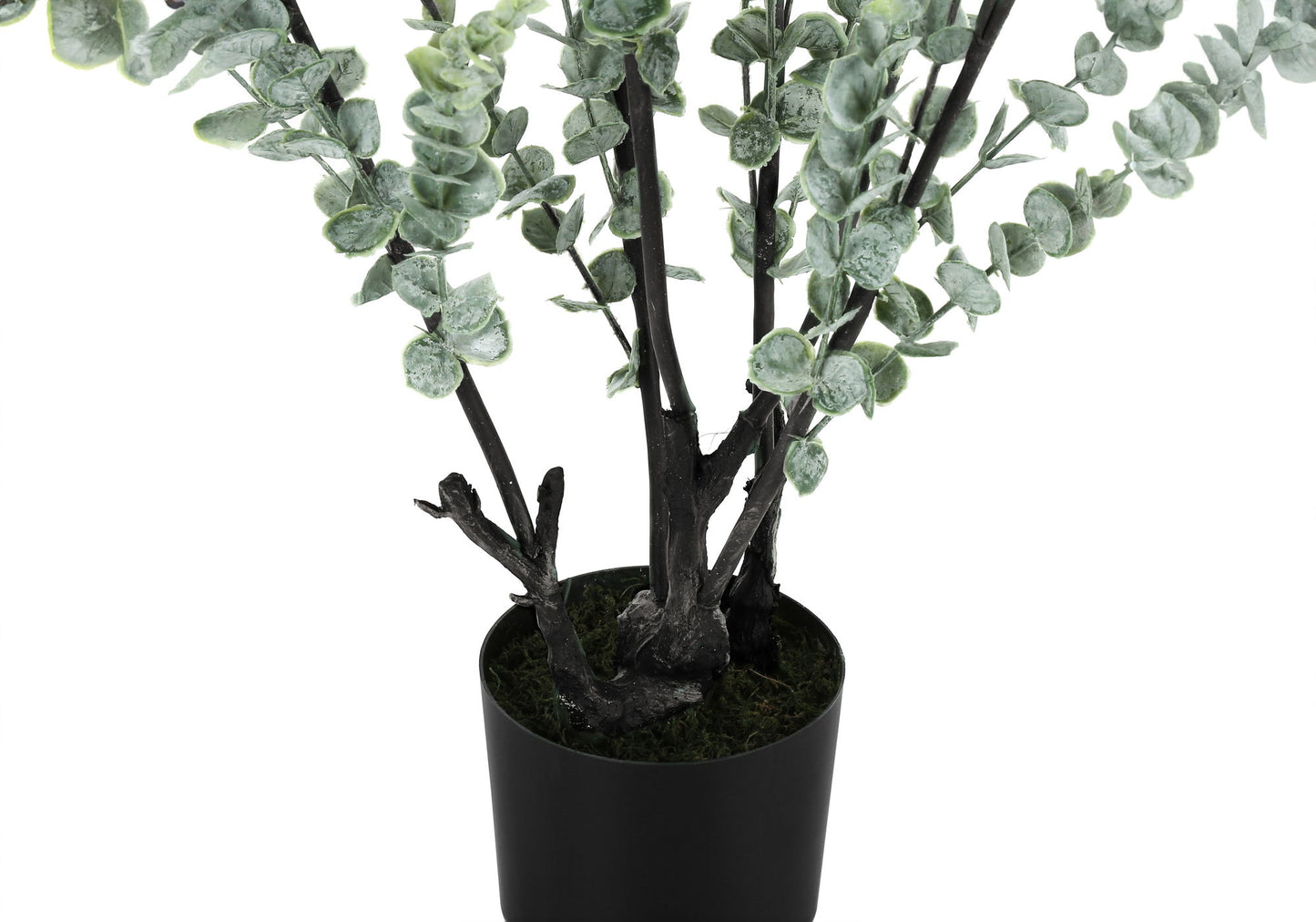 44" Tall, Artificial Plant, Eucalyptus Tree, Indoor, Faux, Fake, Floor, Greenery, Potted, Real Touch, Decorative - Green / Black