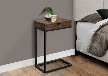 Accent Table, C - Shaped, Modern - Brown