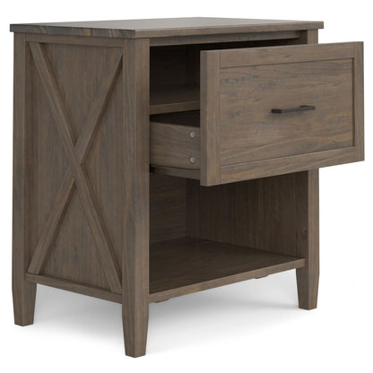 Ela - Bedside Table - Smoky Brown