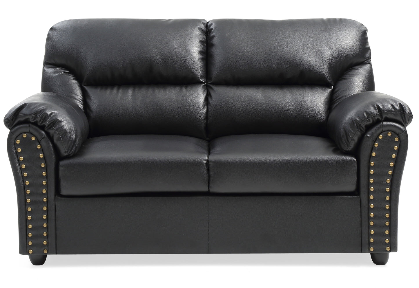 Chic Padded Love Seat For Modern Living - Black