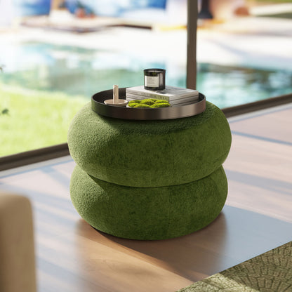 Nest - Low Round Upholstered Ottoman