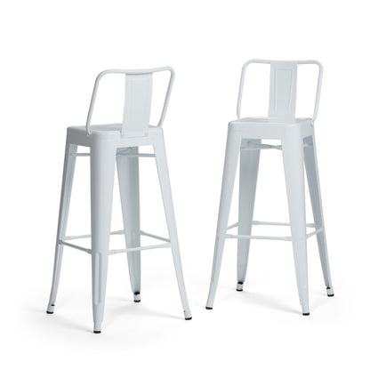 Rayne - Curved Back Metal Stool (Set of 2)