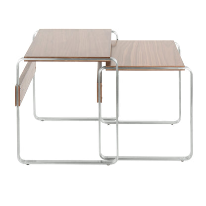 Tea Side Mid-Century Modern Nesting Tables - Walnut