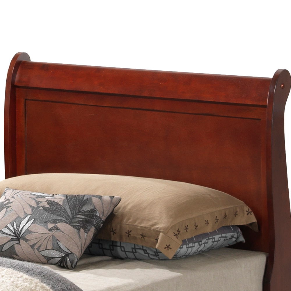 Sleigh Bed With Low Footboard