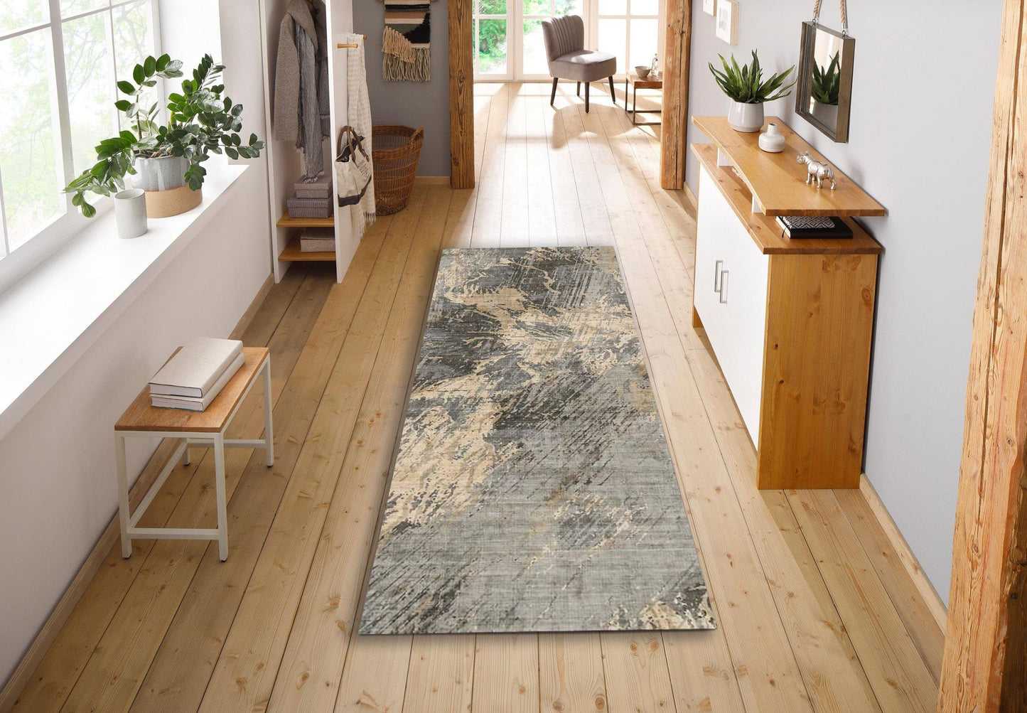 Fenix - Runner Rug - Cream / Gray