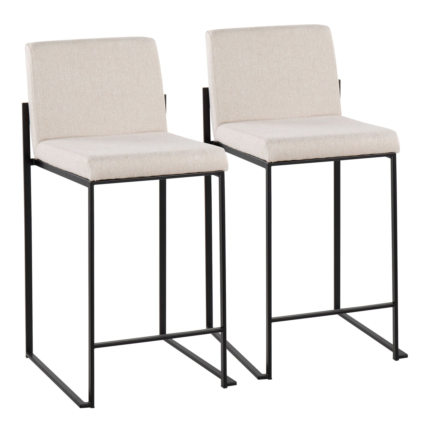 Fuji - Contemporary Modern Elegance, High Back Counter Stool