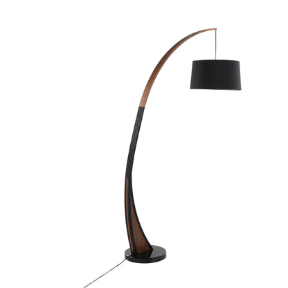 Noah - Mid-Century Modern Floor Lamp - Walnut