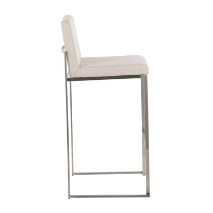 Fuji - Contemporary And Modern Elegance High Back Barstool