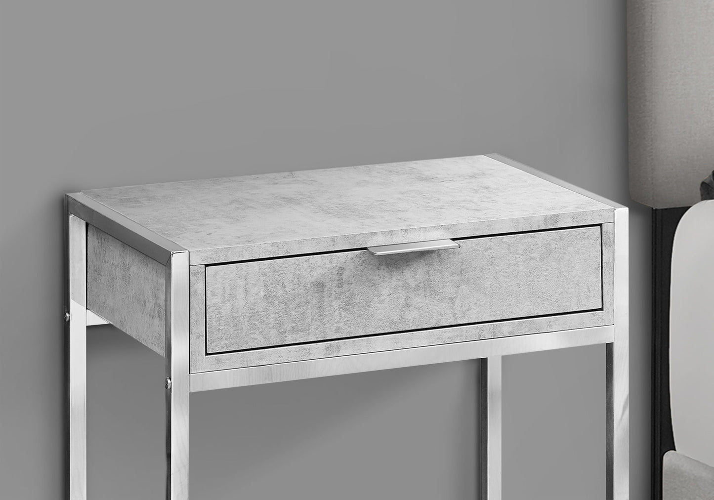 Accent Side Table, Storage Drawer, Spacious Tabletop