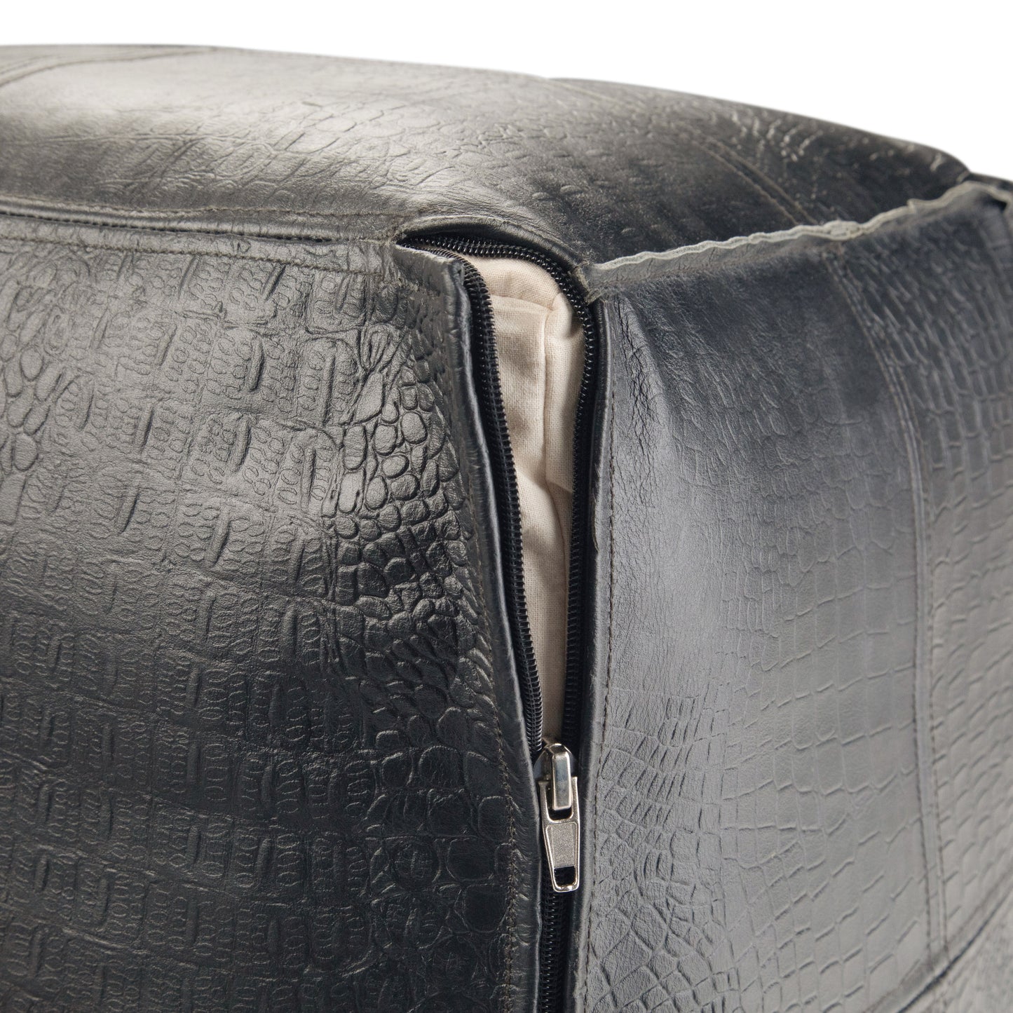 Bowen - Square Pouf - Black