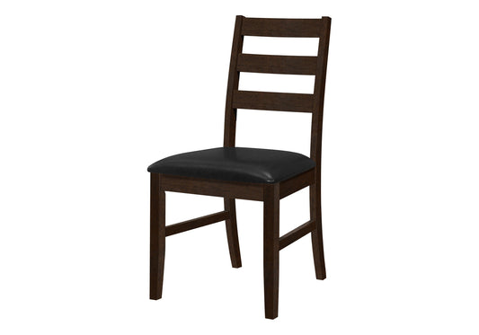 Dining Chair, Dining Room, Side, Upholstered, Transitional (Set of 2) - Black