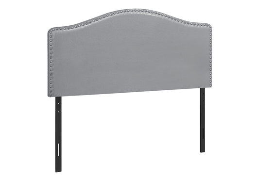 Full Size, Bed Headboard Only, Upholstered Transitional - Gray