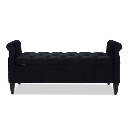 Jacqueline - Tufted Roll Arm Storage Bench