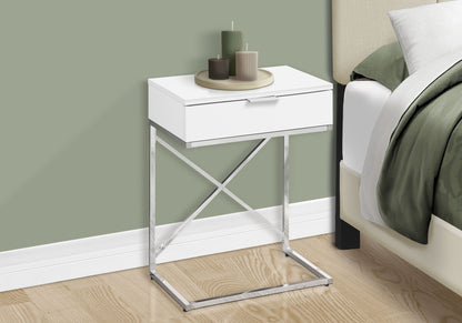 Accent Side Table, Storage Drawer, Spacious Tabletop, Contemporary & Modern