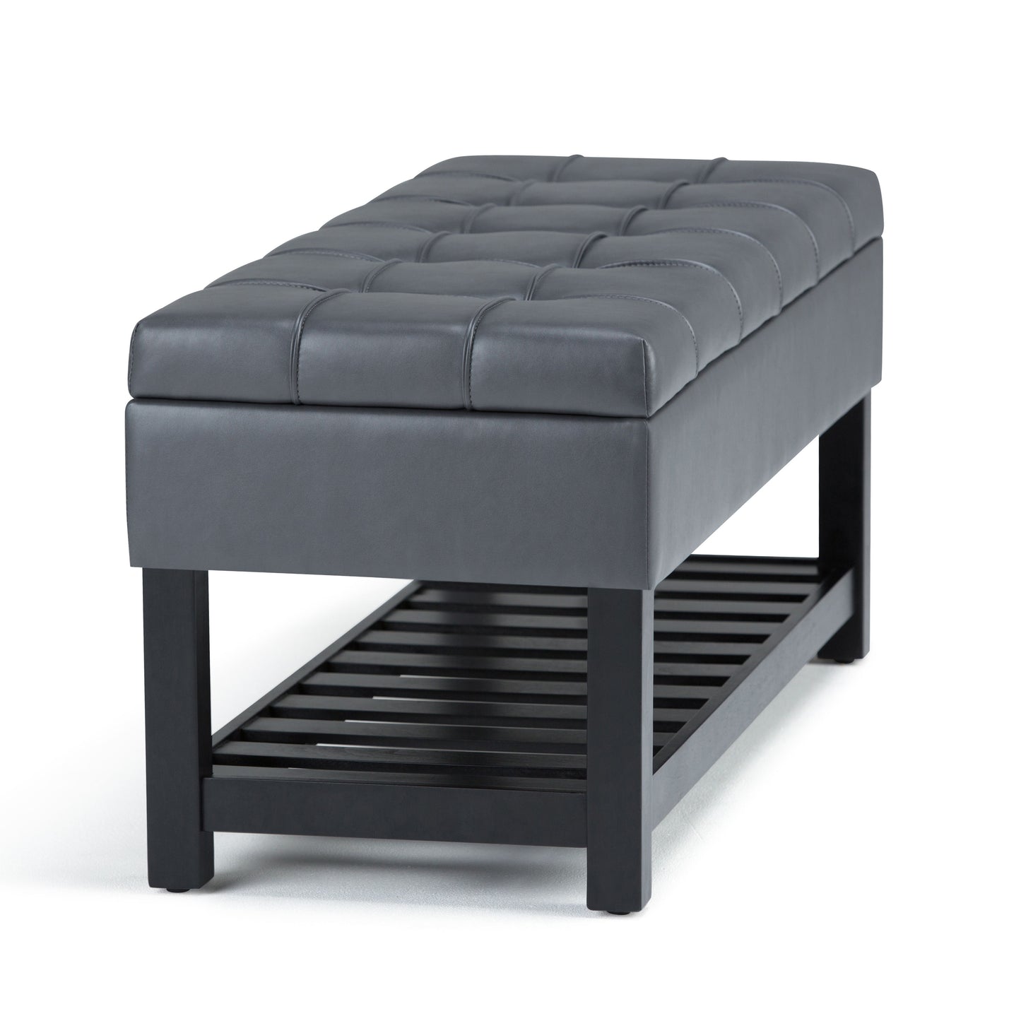 Saxon - Upholstered Transitional Storage Ottoman Bench