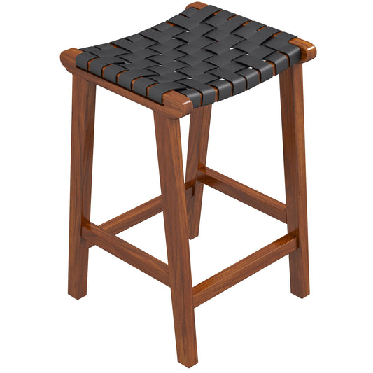 James - Modern Genuine Leather Bar Stool