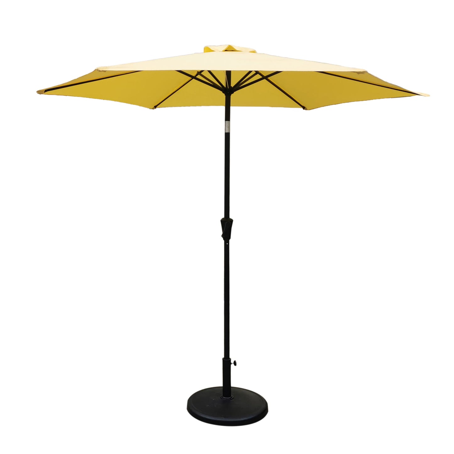 8.8' Outdoor Aluminum Patio Umbrella With 42 Pound Round Resin Umbrella Base