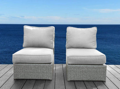 Armless Patio Chair With Cushions