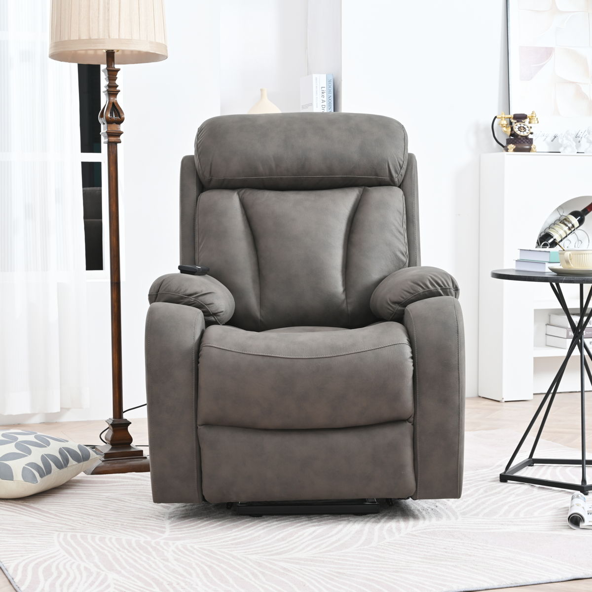 Lift Chair Recliner For Elderly Power Remote Control Recliner Sofa Relax Soft Chair Anti-Skid Australia Cashmere Fabric Furniture Living Room