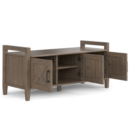 Ela - Entryway Storage Bench - Smoky Brown