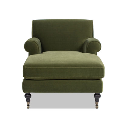 Alana Lawson - Chaise Lounge Chair - Olive Green