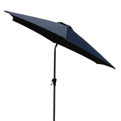 8.8' Outdoor Aluminum Patio Umbrella With 42 Pound Square Resin Umbrella Base