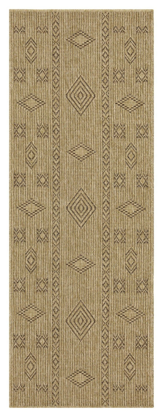 Earth - 2'7" X 7'3" Indoor, Outdoor Area Rug - Jute, Mocha