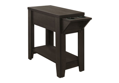 Accent Side Table, Storage, Lamp, Transitional Space-Saving Design