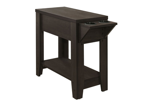 Accent Side Table, Storage, Lamp, Transitional Space-Saving Design