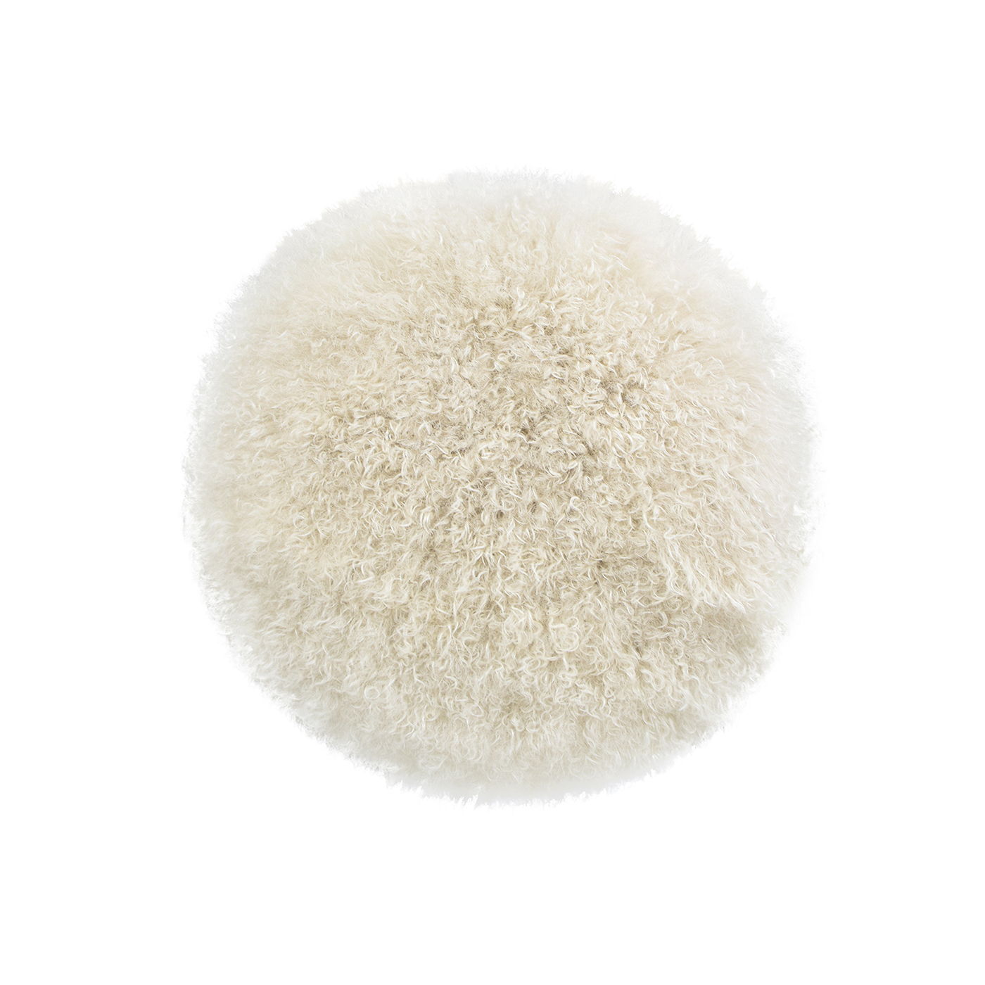 Alberta - Mongolian Sheepskin Round Ottoman