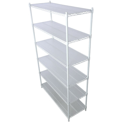 6 Tier 6000Lbs Capacity Nsf Metal Shelf Wire Shelving Unit, Heavy Duty Adjustable Storage Rack With Wheels & Shelf Liners For Commercial Grade Utility Steel Storage Rack