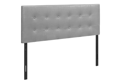 Full Size, Bed Headboard Only, Upholstered, Transitional - Gray