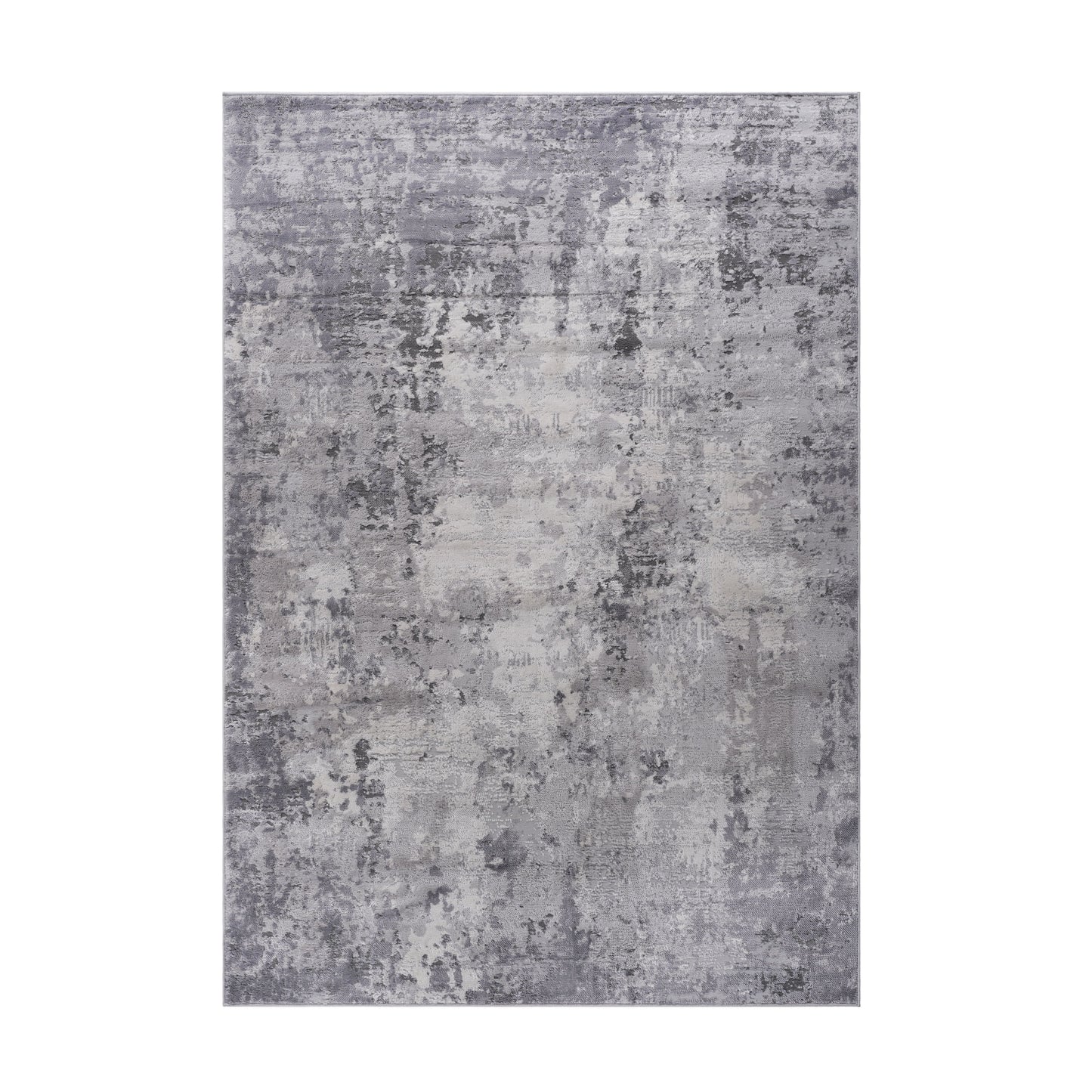 Abstract Non-Shedding Stylish And Stain Resistant Area Rug - Light Gray