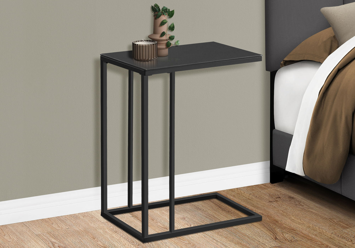 C-Shaped Accent Table For Living Room