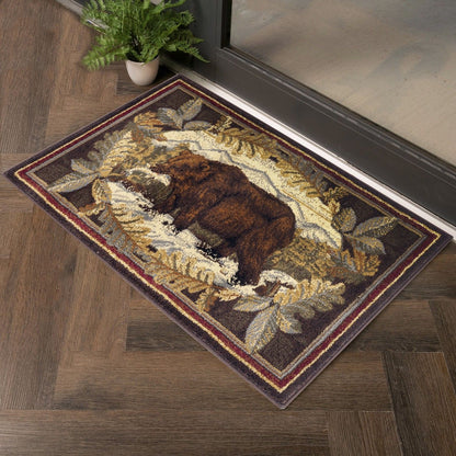 Nature's Nest - 5'3" X 7'3" Lodge Area Rug - Multi, Brown