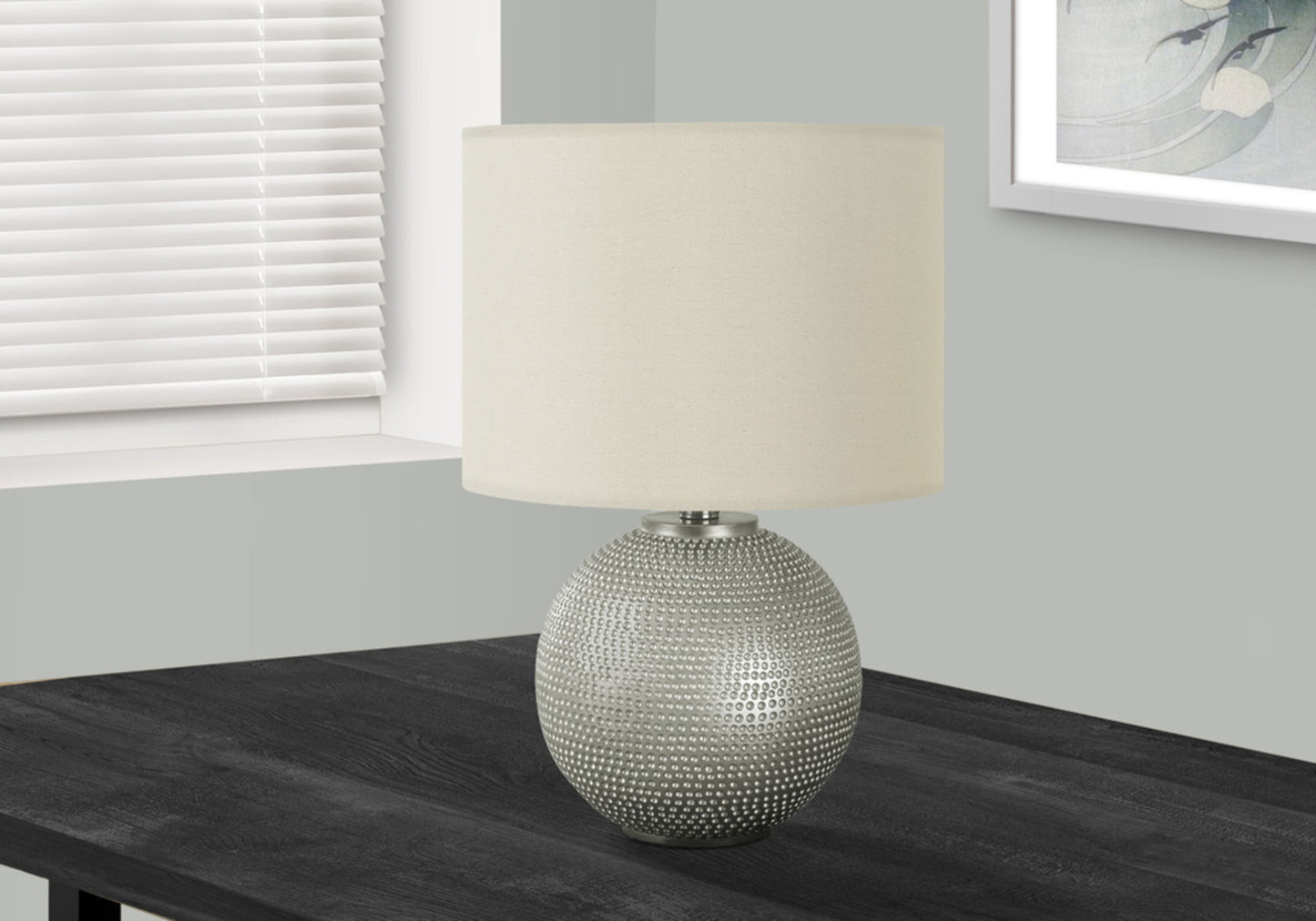 Lighting, Table Lamp, Modern - Gray / Cream