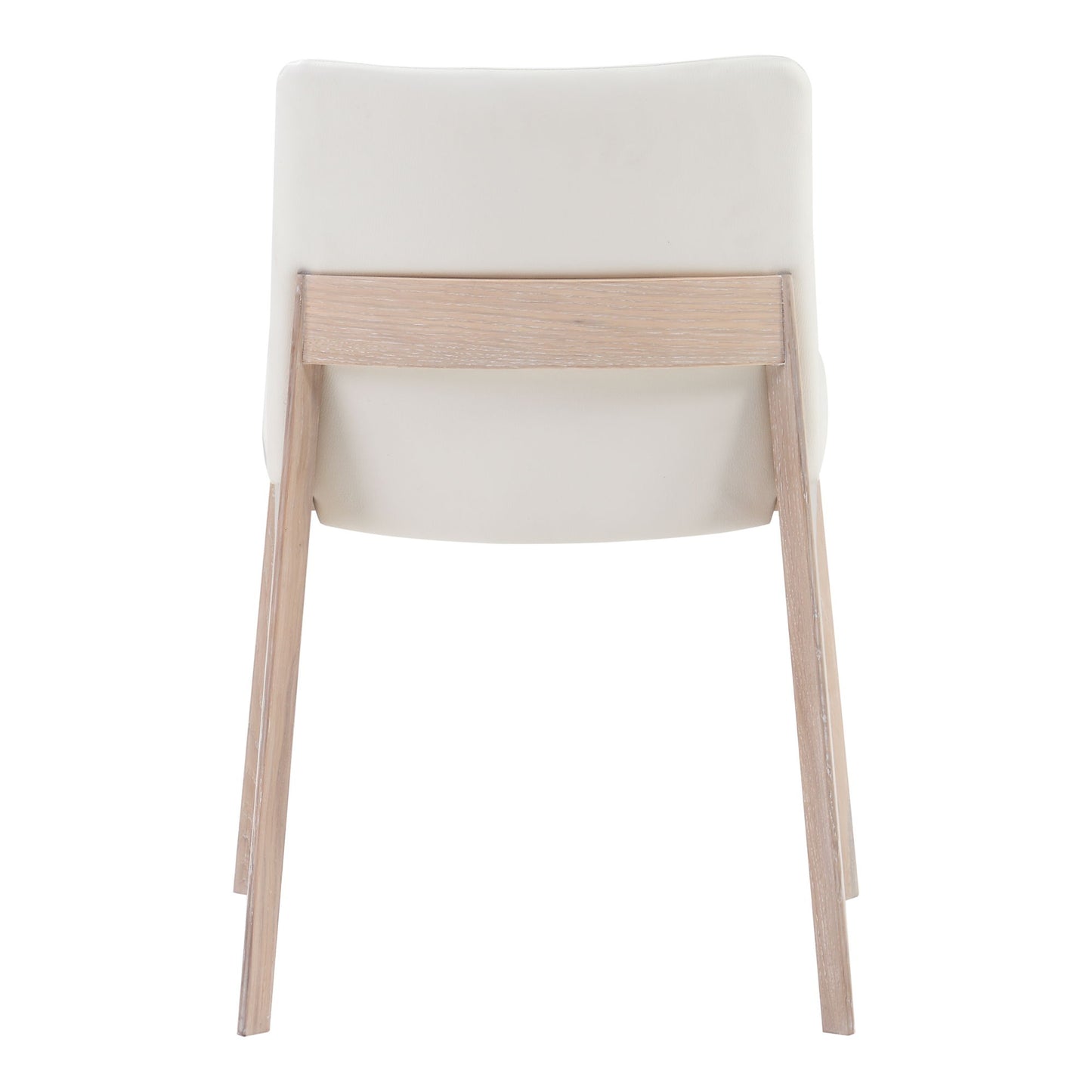 Deco - Oak Dining Dining Chair PVC (Set of 2) - Cream White