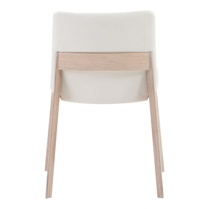 Deco - Oak Dining Dining Chair PVC (Set of 2) - Cream White