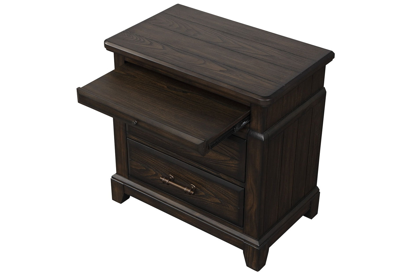 2 Drawer Nightstand Elegant Design - Mahogany