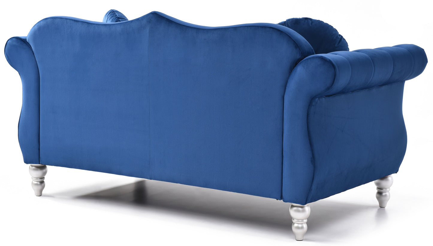 Stylish Flared Arm Loveseat