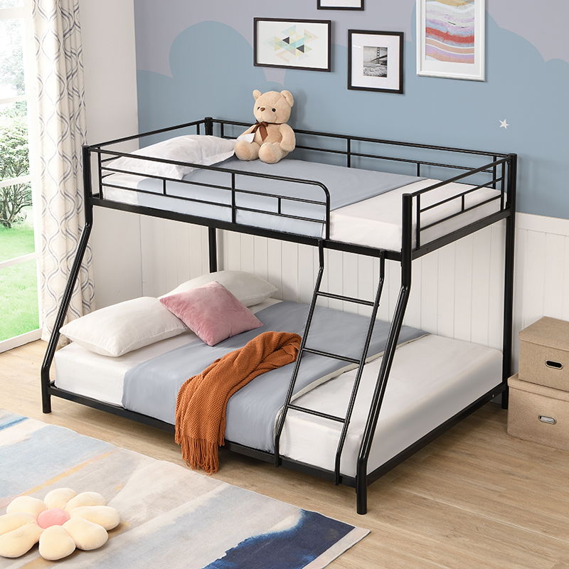 Twin Over Full Metal Bunk Bed - Black