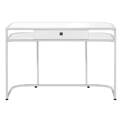 Computer Desk For Home Office, Laptop, Storage Drawers, Contemporary And Modern - White