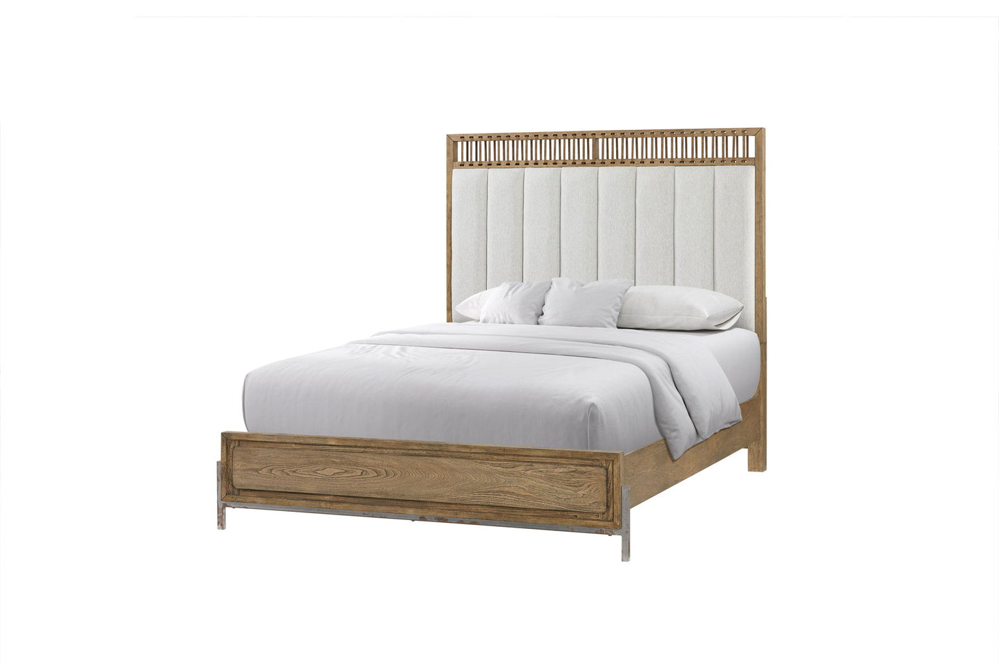 Elegant Design Upholstered And Strap Panel Bed