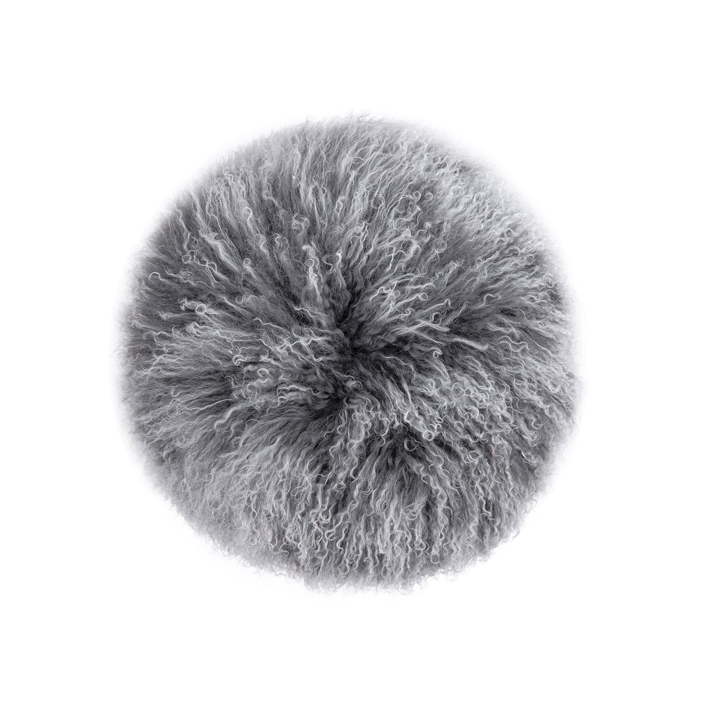 Alberta - Mongolian Sheepskin Round Ottoman