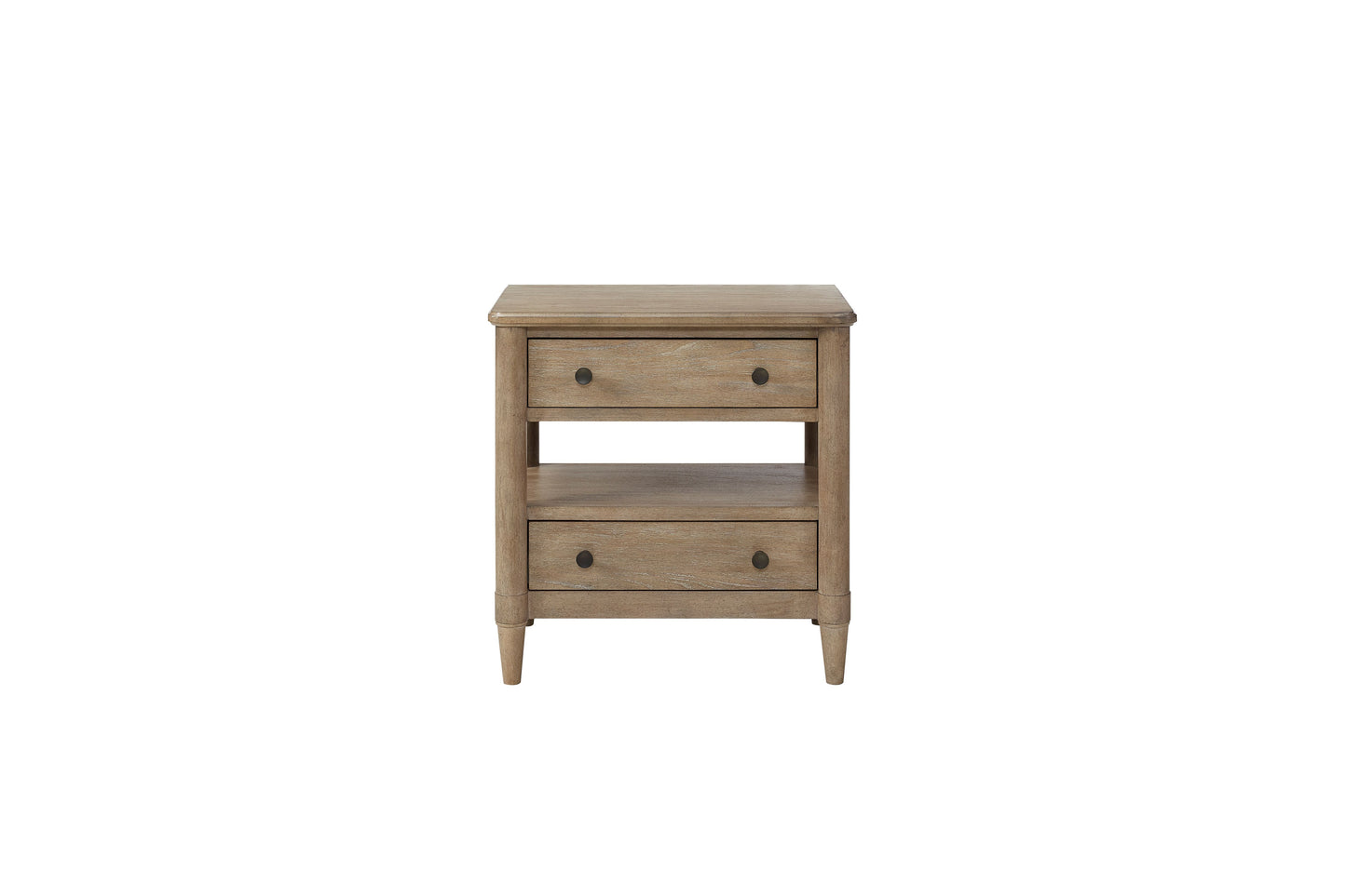 Open Nightstand With 2 Drawers