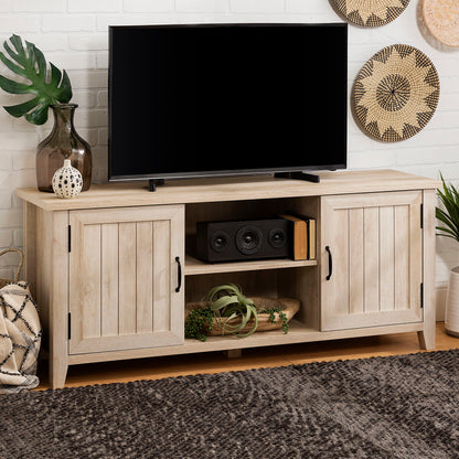 Classic Grooved Door TV Stand For Tvs Up To 65"