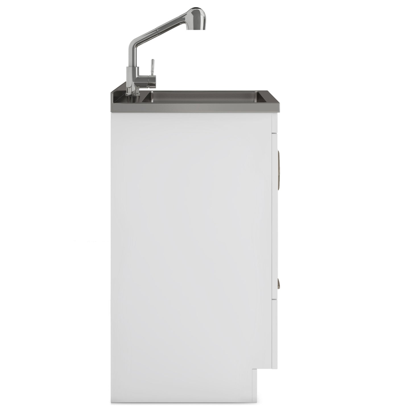 Cardinal - Laundry Cabinet With Faucet And Stainless Steel Sink - White