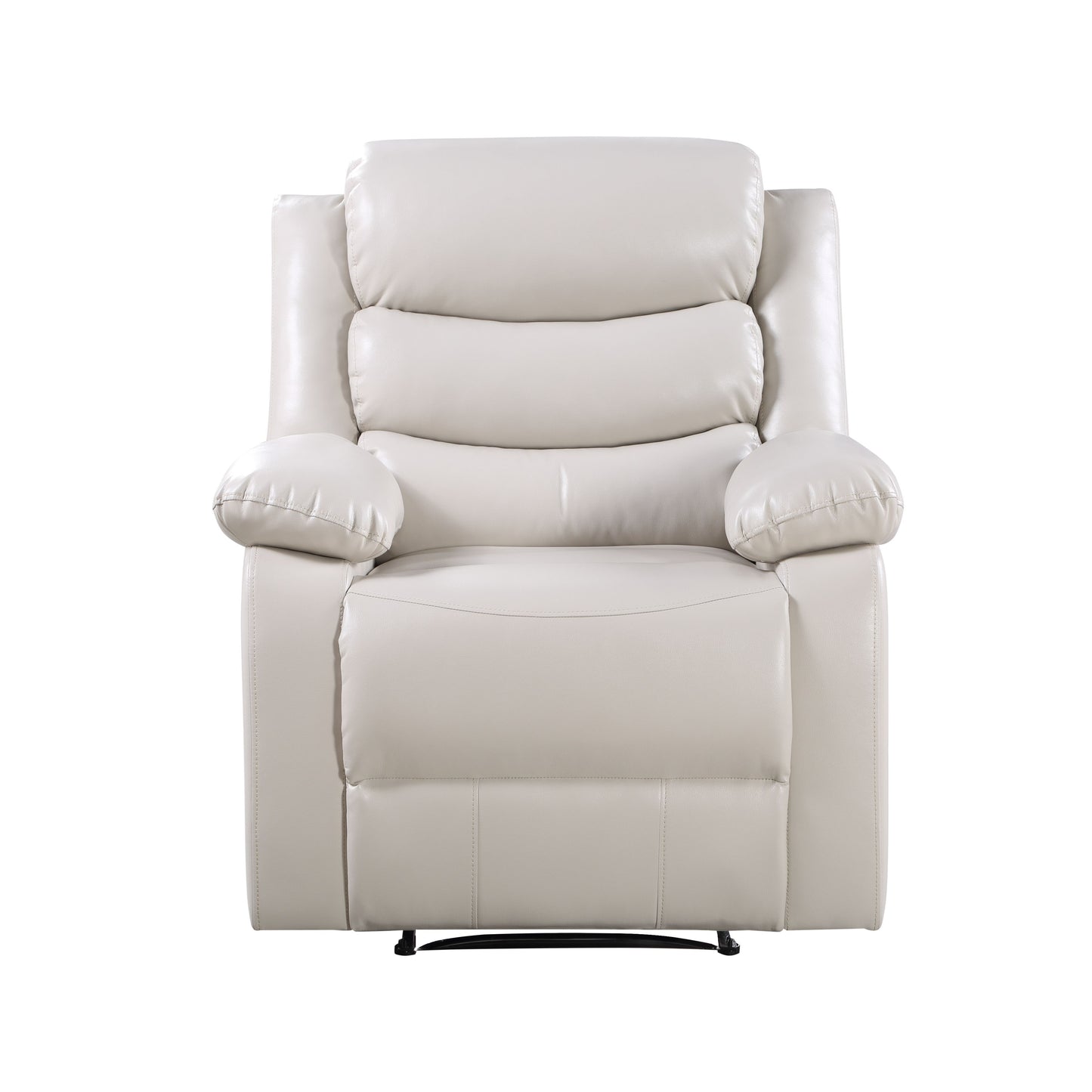 Eilbra - Synthetic Leather Power Motion Recliner - Beige