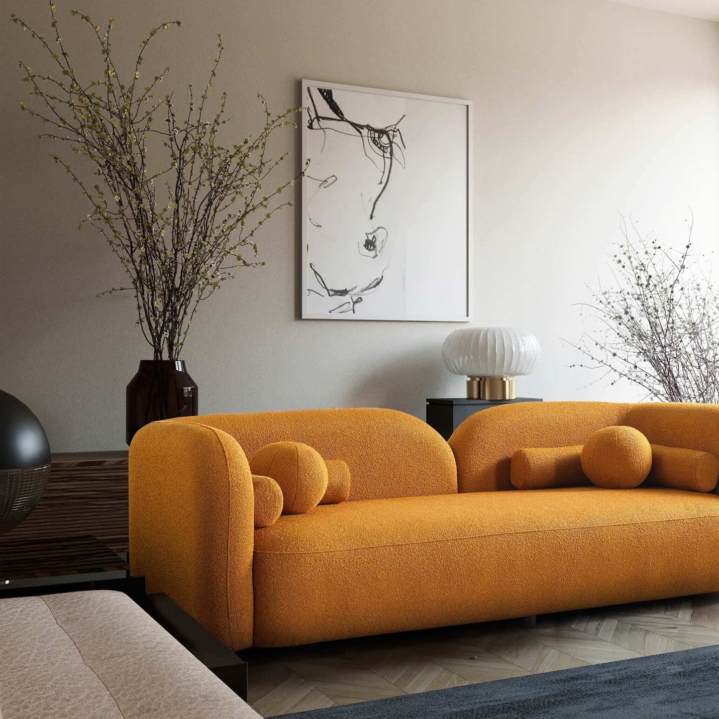 Donna - Japandi Design Boucle Sofa