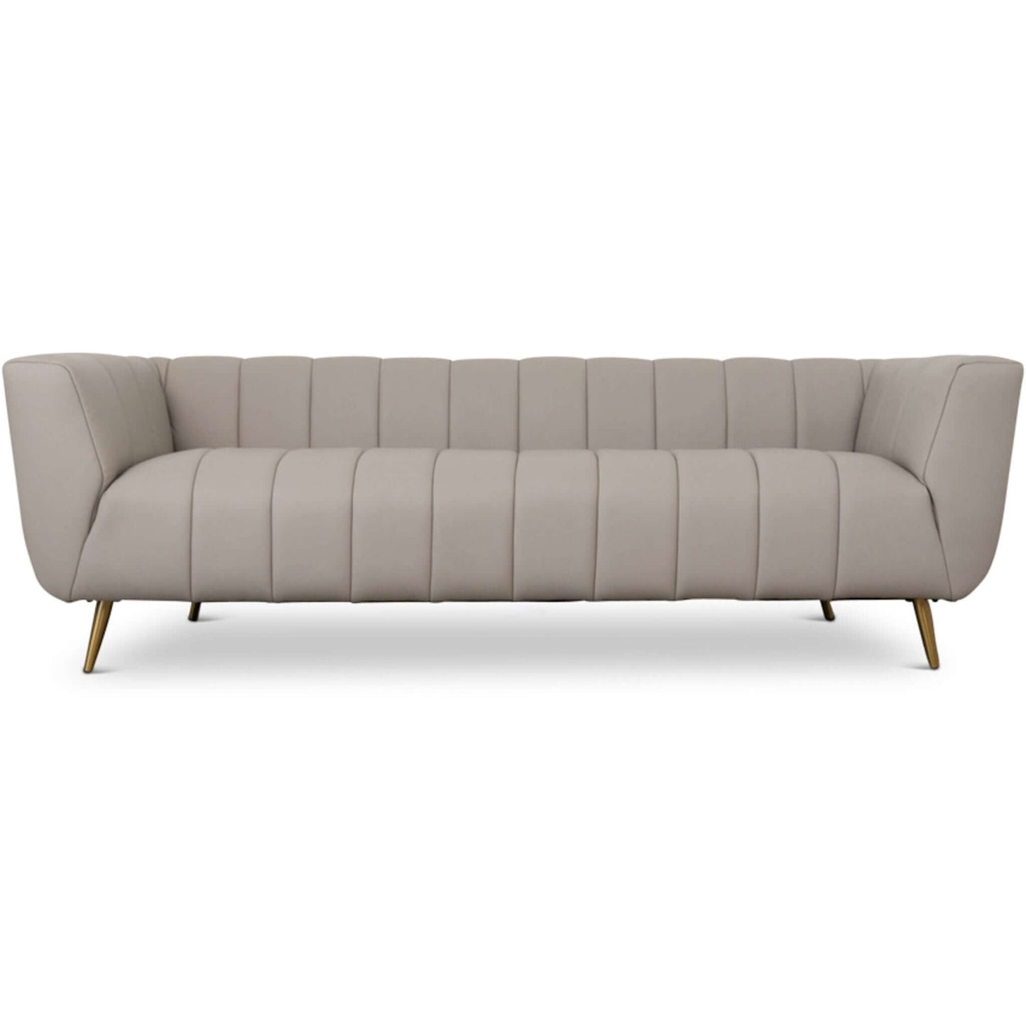 Lamattina - Genuine Italian Leather Channel Tufted Sofa